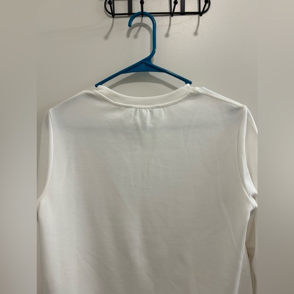 Athleta White Crewneck With Button Up Shirt at the Bottom - Picture 7 of 9